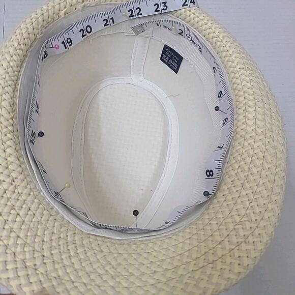 100% Paper Straw Brown Trilby Fedora Hat Brown,Black Band Unisex NWT M 57cm/22" - Picture 13 of 13